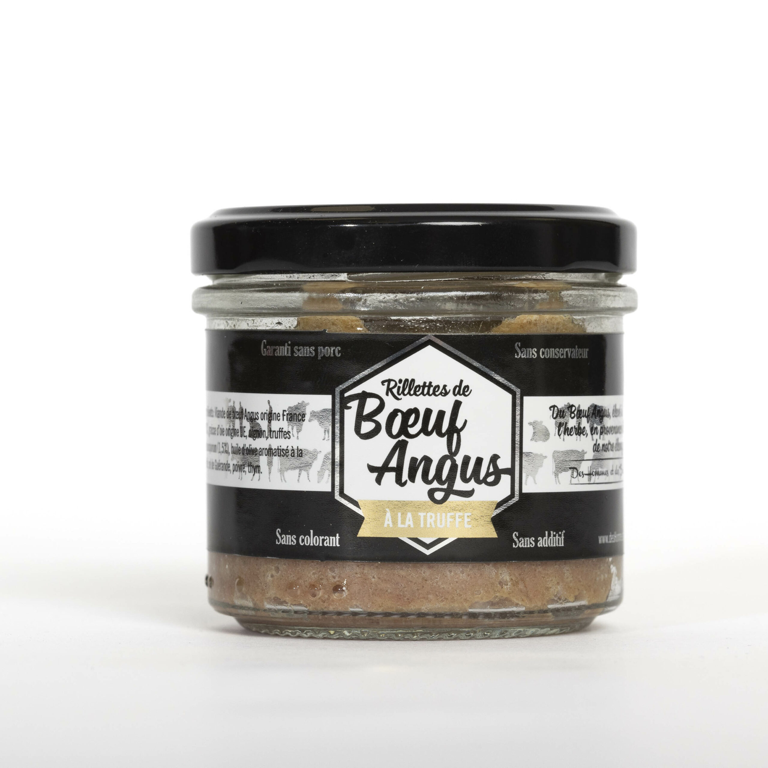 Des Hommes et des Bœufs Rillettes bœuf Angus truffe 90 g sans porc