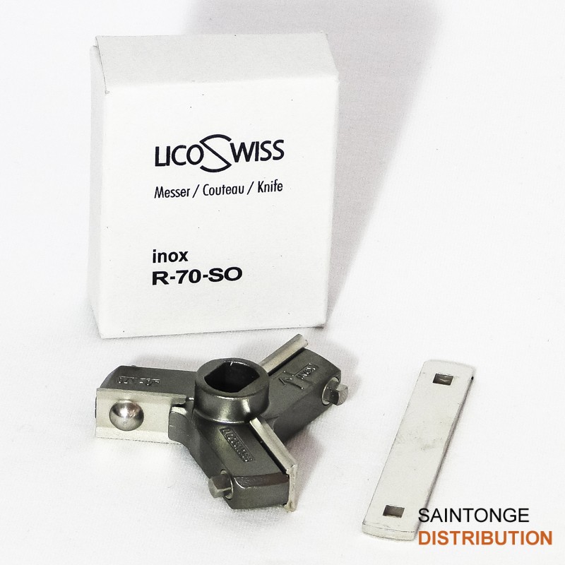 Lico Swiss R70 couteau hachoir à viande 3 ailes inox