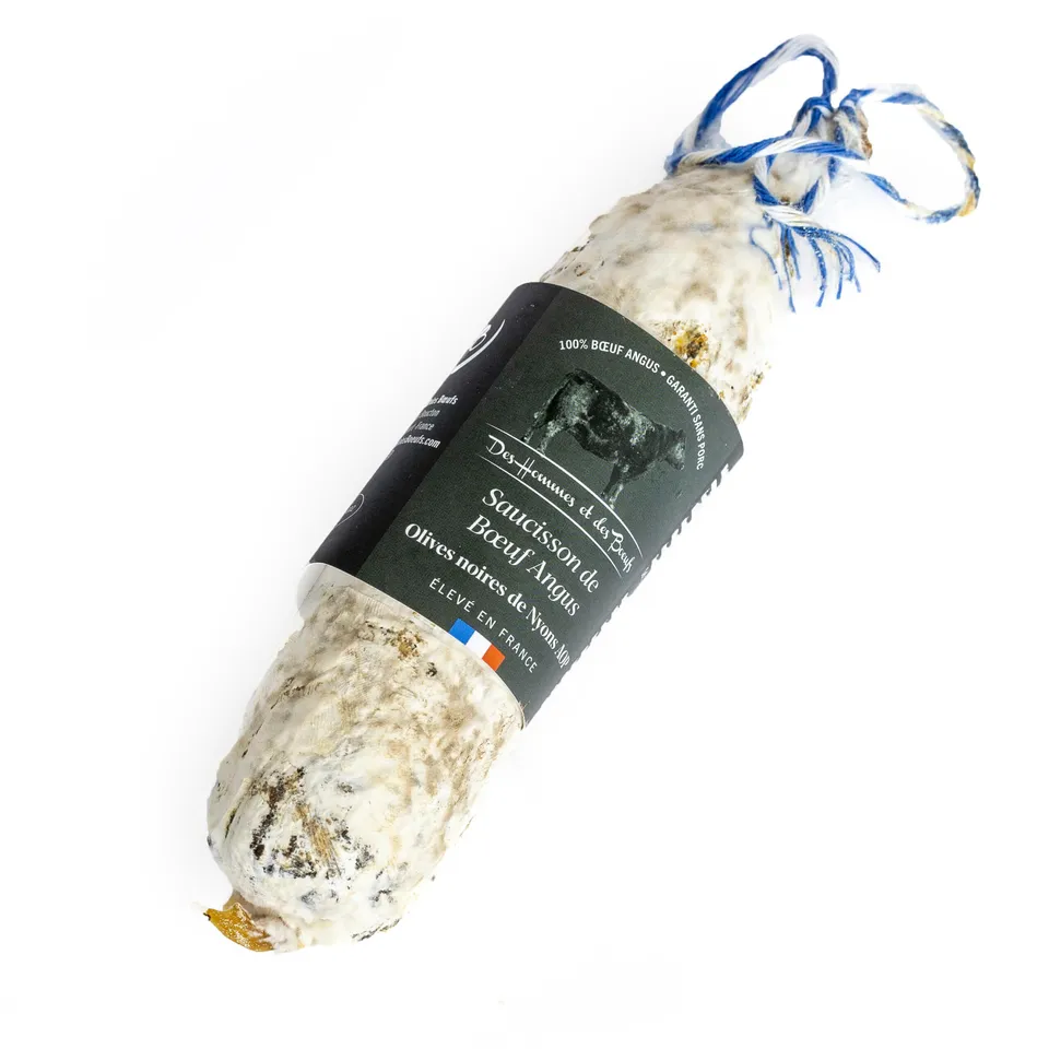 Des Hommes et des Bœufs Saucissons secs 100% Bœuf olives 200 g