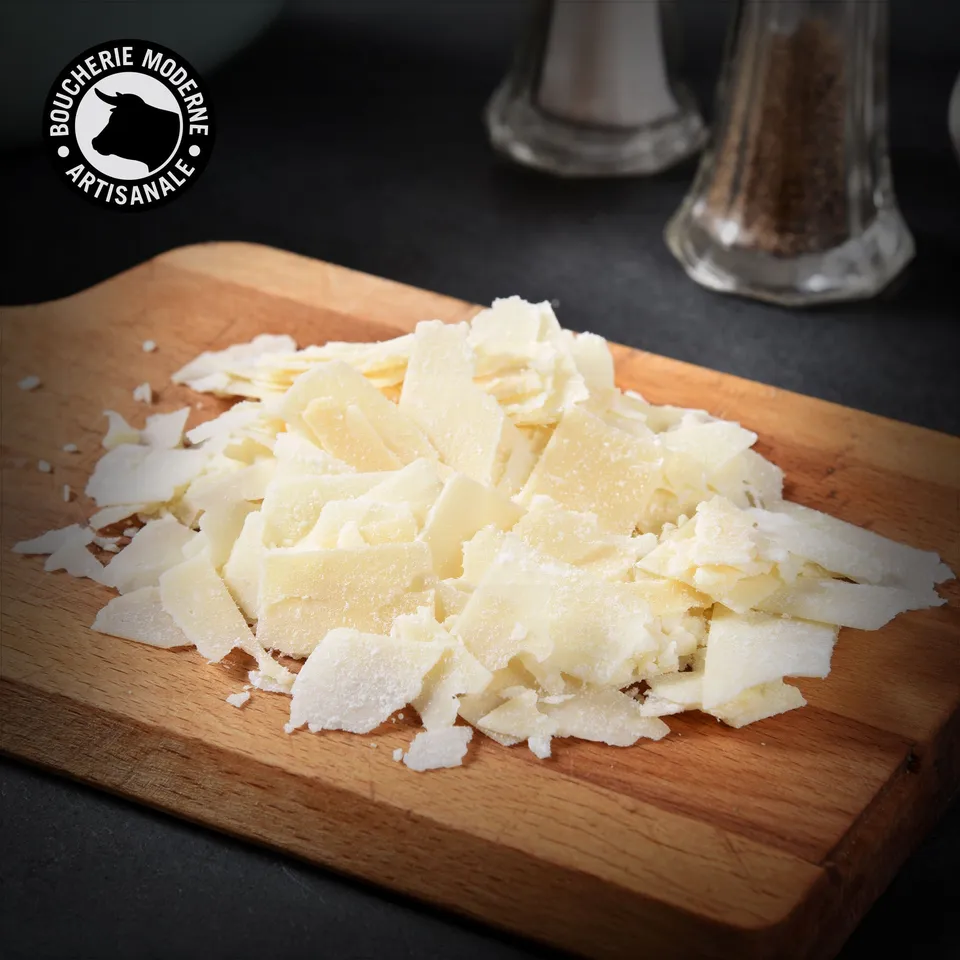 Boucherie Moderne FROMAGE Copeaux parmesan 100g affiné 18 mois
