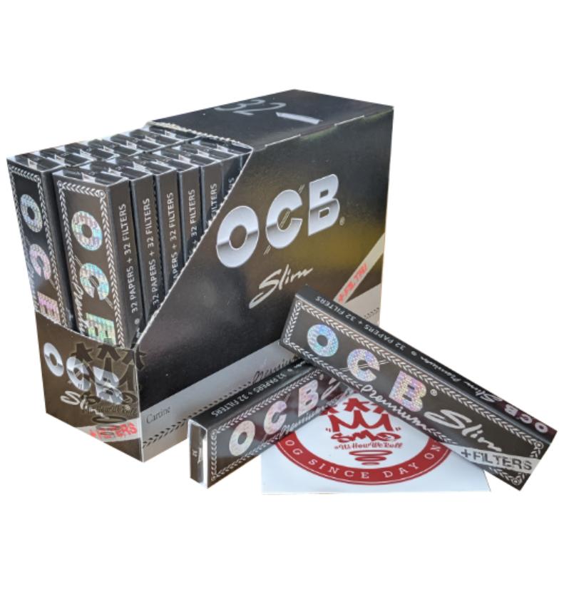 OCB Premium Black feuille à rouler king slim 32 + 32 filtres