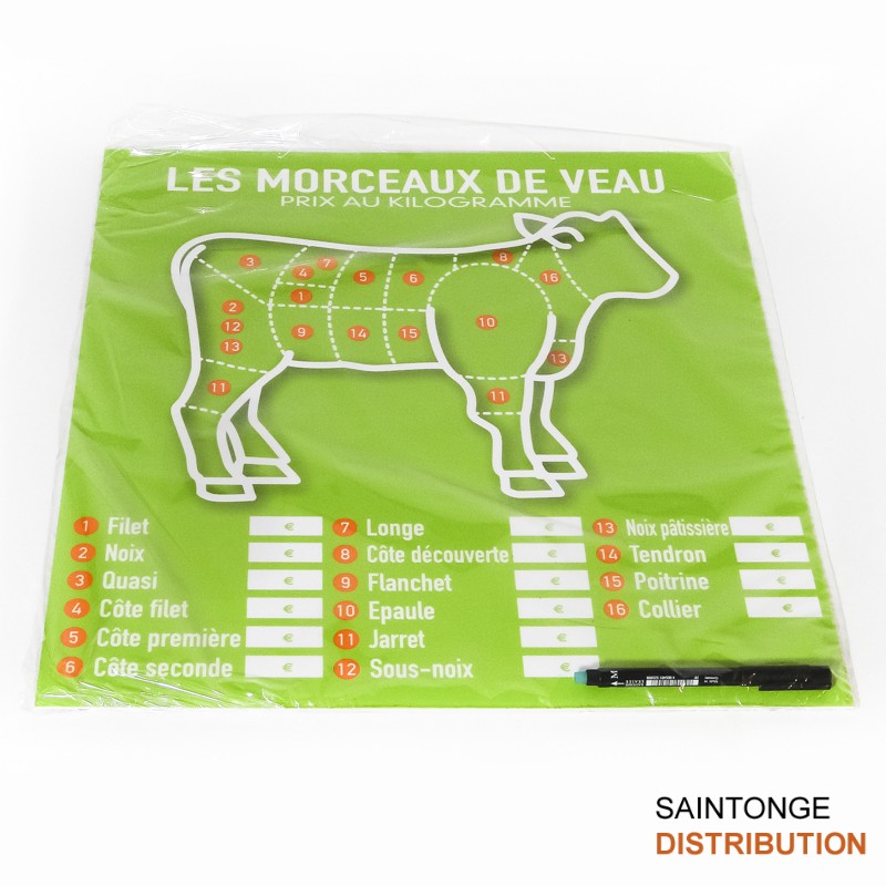 Saintonge Consommables Panneau Presto 45x49cm Vitrine Adhésif