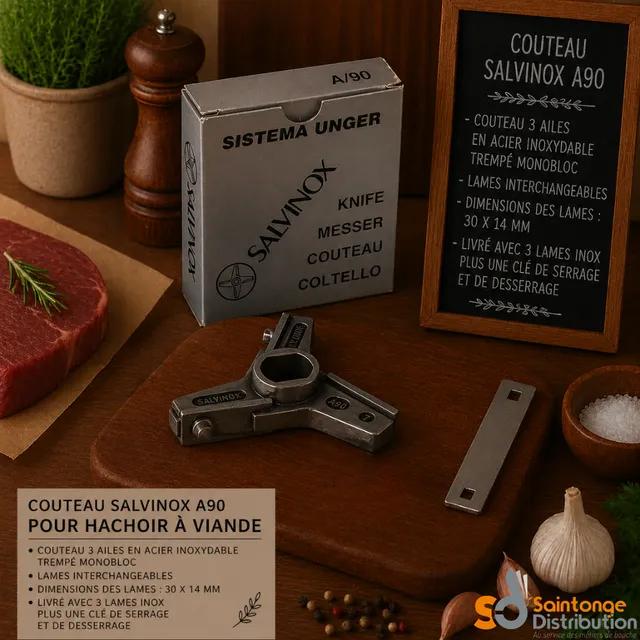 Salvinox A90 couteau hachoir viande 3 ailes