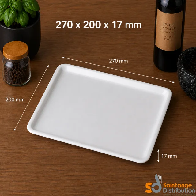 Saintonge Matériel plat glacière blanc 20x27 cm PMMA
