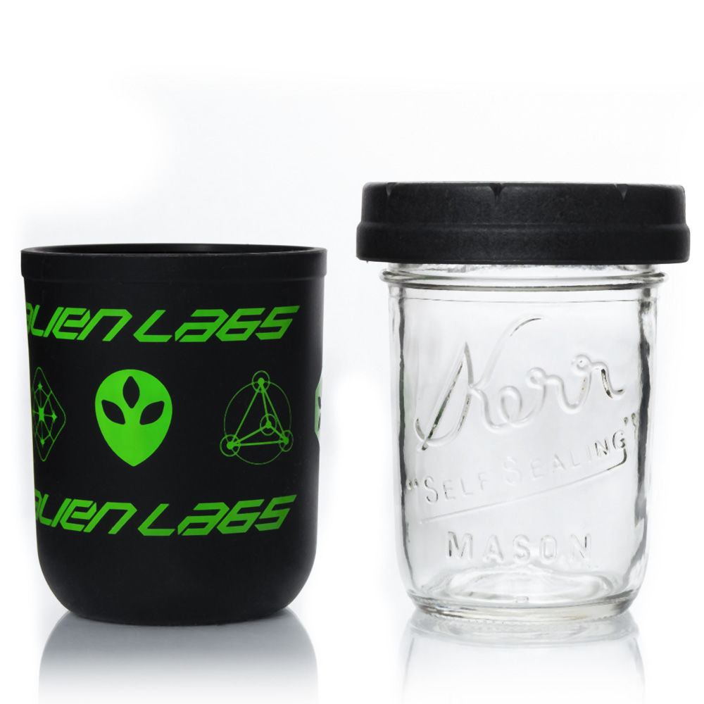 AlienLabs RE:STASH bocal verre 8oz noir vert