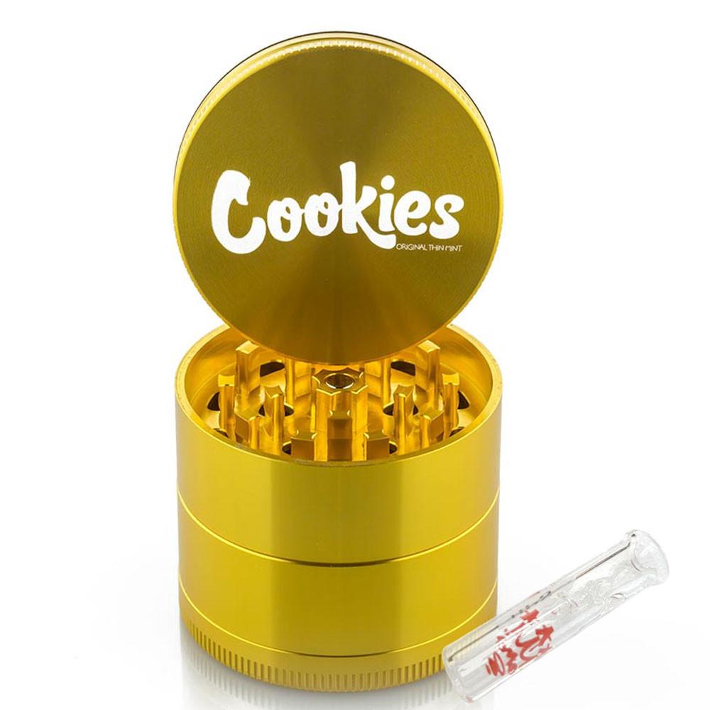 Santa Cruz Cookies grinder 4 parties alu 54 mm brillant + G-Tip