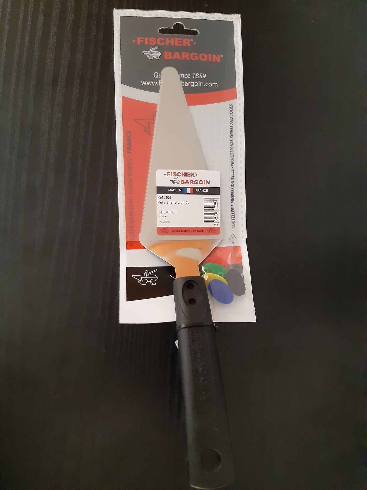 Saintonge Distribution Matériel 14cm pelle à tarte crantée inox