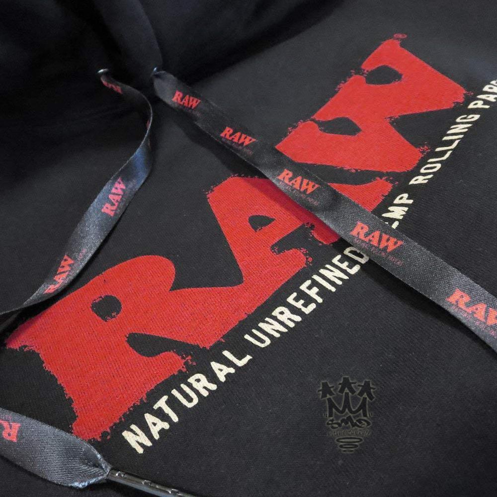RAW Poker hoodie sweat à capuche noir coton lacets poker