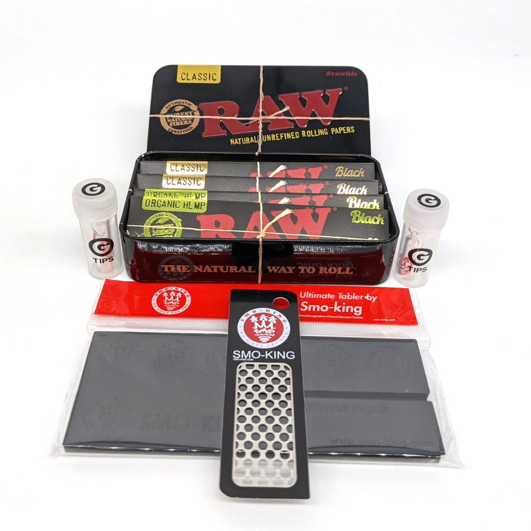 RAW Black Classic Coffret Boîte Métal + Tips Ultimate Table