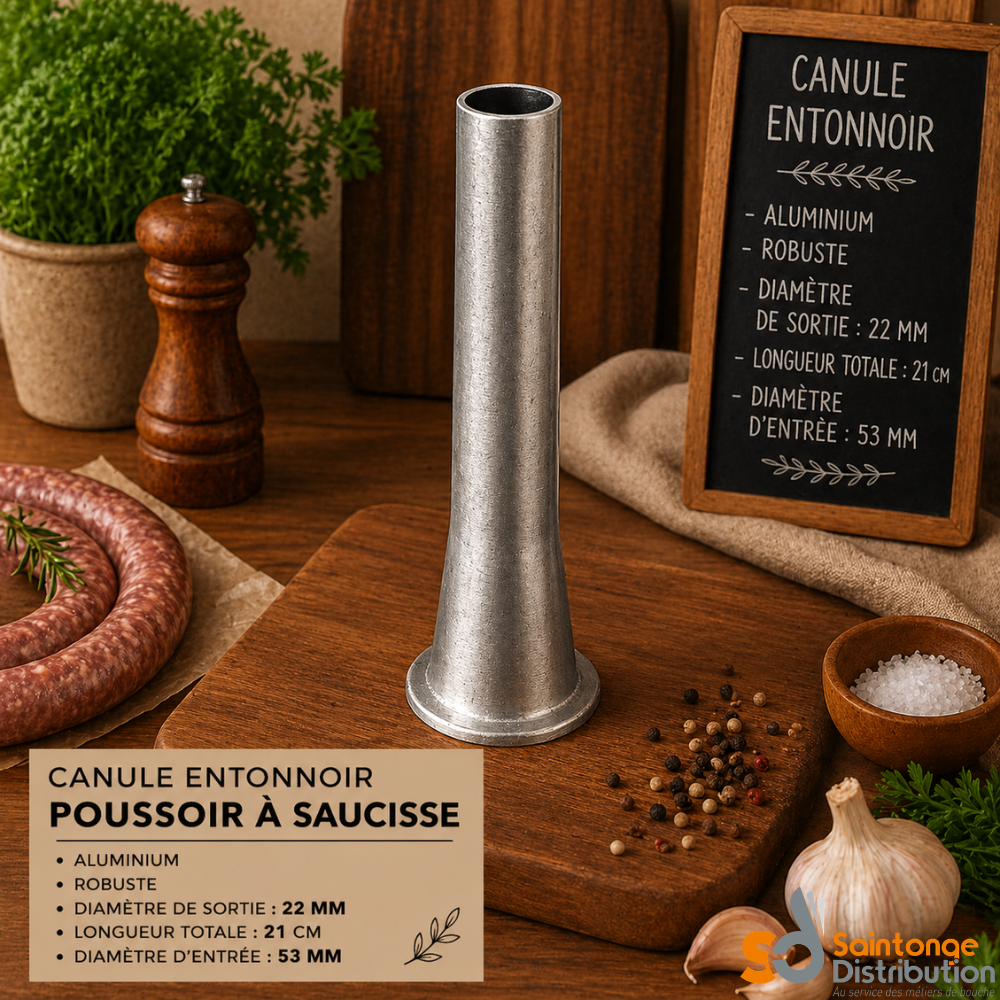 Saintonge Consommables Canule aluminium poussoir saucisse 12mm