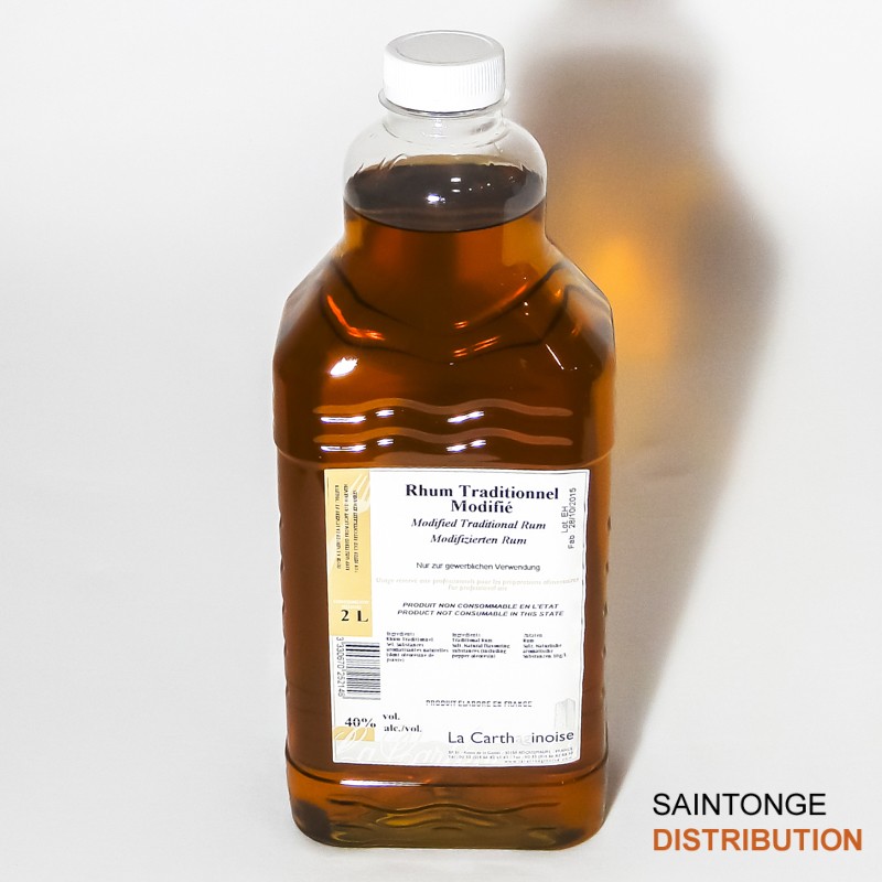 Rhum modifié 40% alcool alimentaire bidon 2 litres