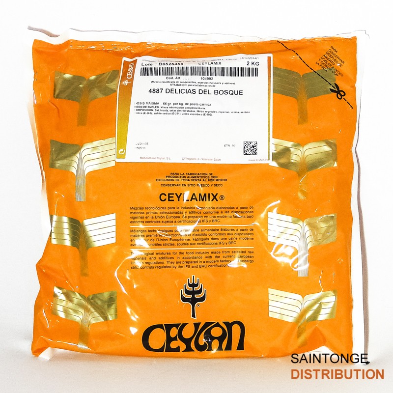 Saintonge Assaisonnements Saucisse Délices Forestiers 4887 2kg