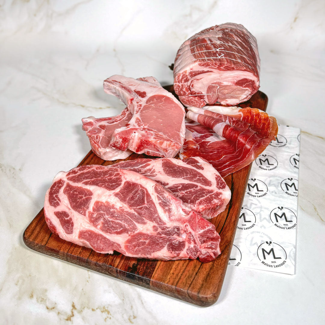 Maison Lascours Colis Coffret Découverte Porc Noir de Bigorre assortiment