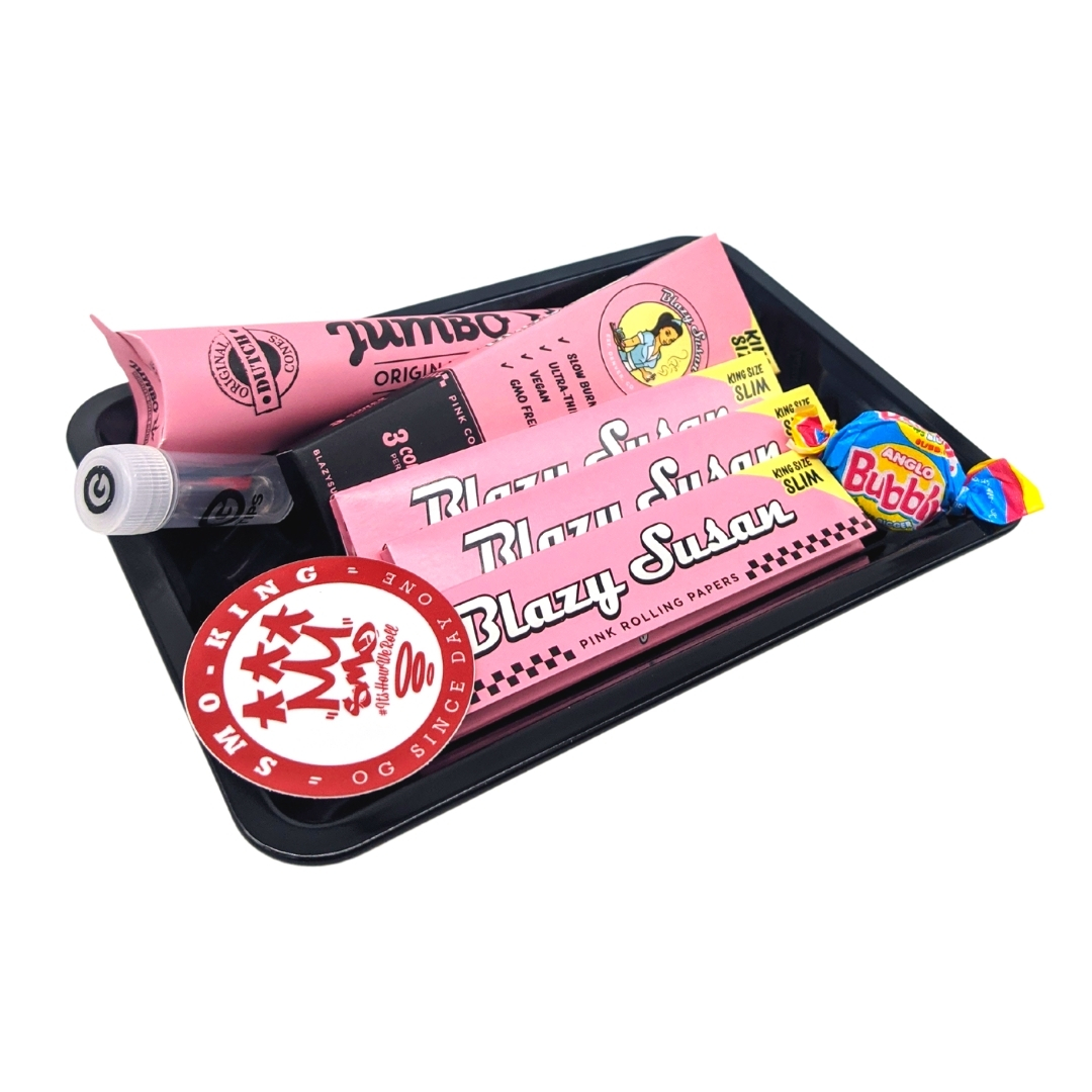 Blazy Susan Mini plateau à rouler rose King Size Slim + cônes