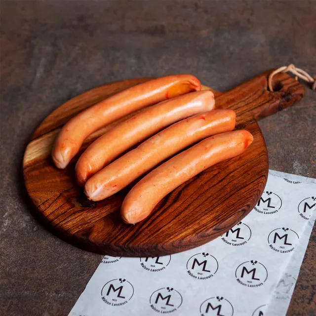 Maison Lascours Saucisse de Strasbourg fumée 4 x 80g