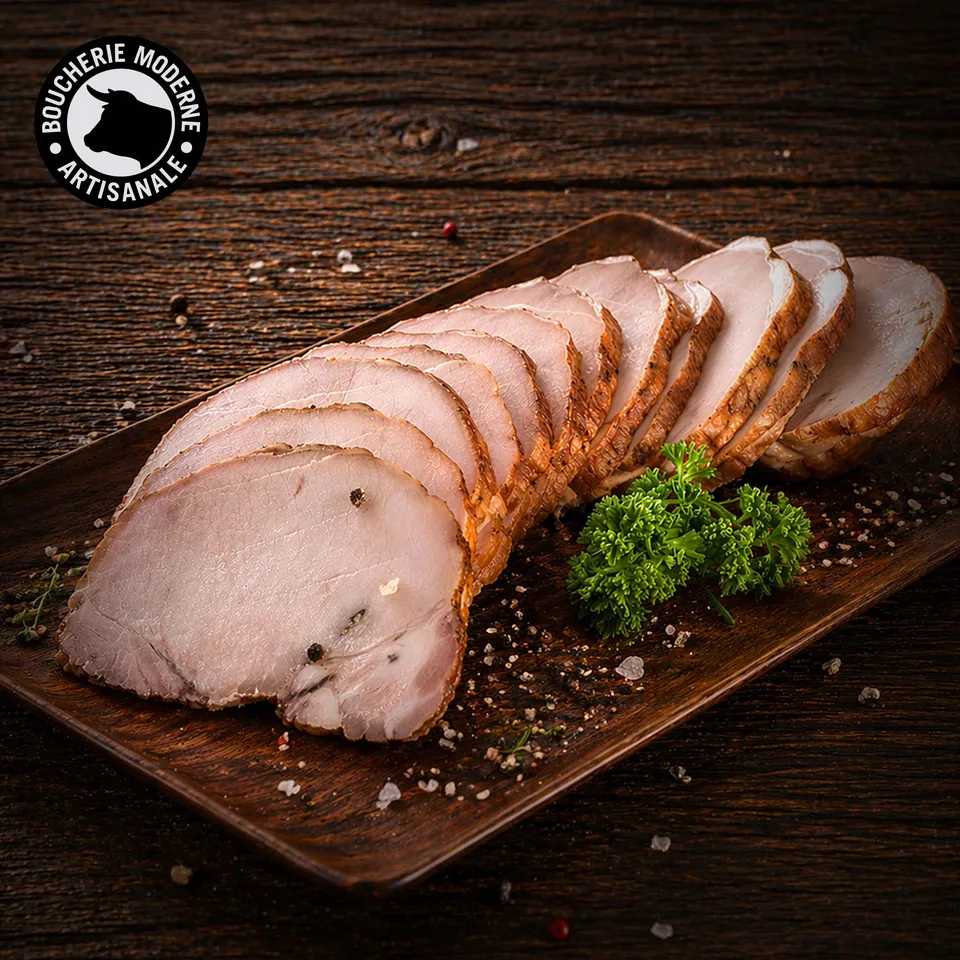 Boucherie Moderne PORC Tranche rôti porc cuit viande 120g