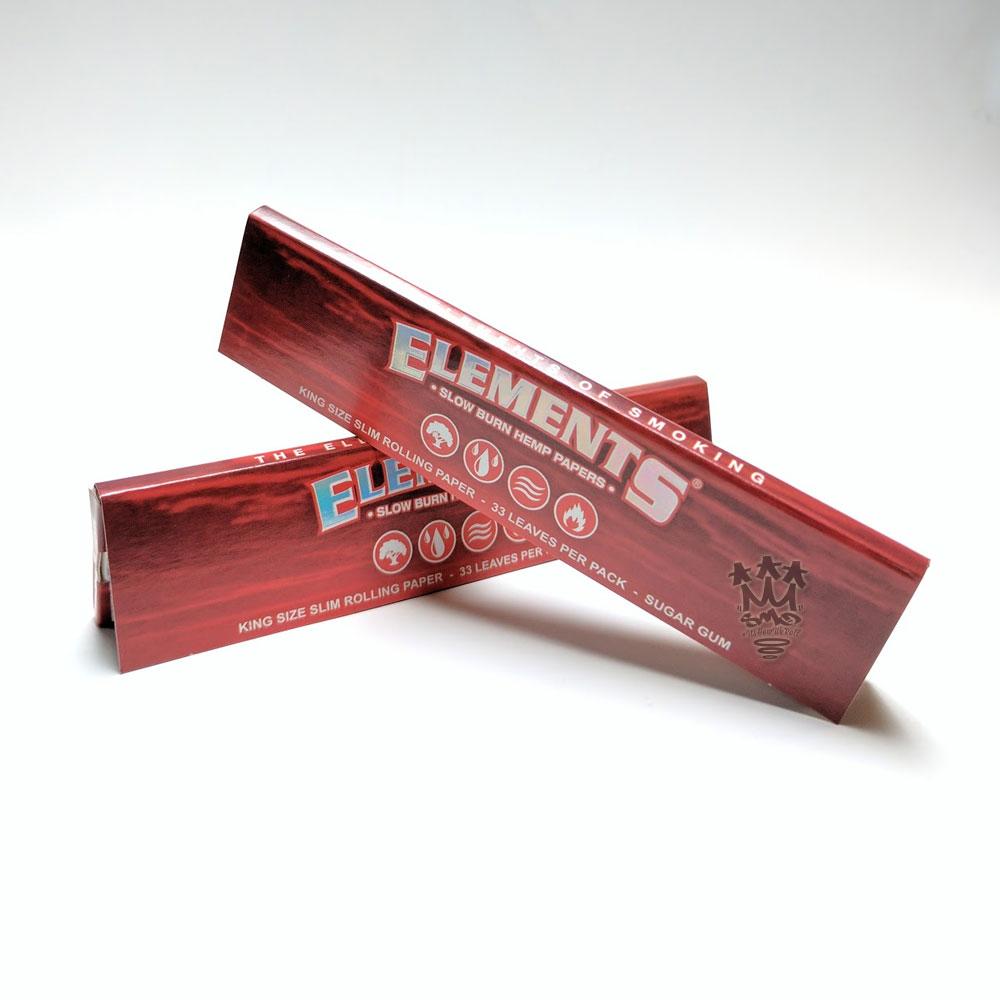 Elements Red King Size Slim feuilles chanvre combustion lente