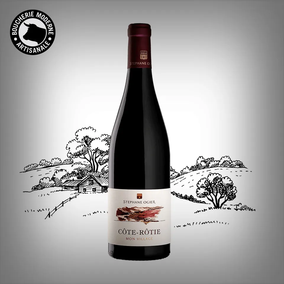 Boucherie Moderne Mon Village Côte Rôtie vin rouge 75cl Syrah