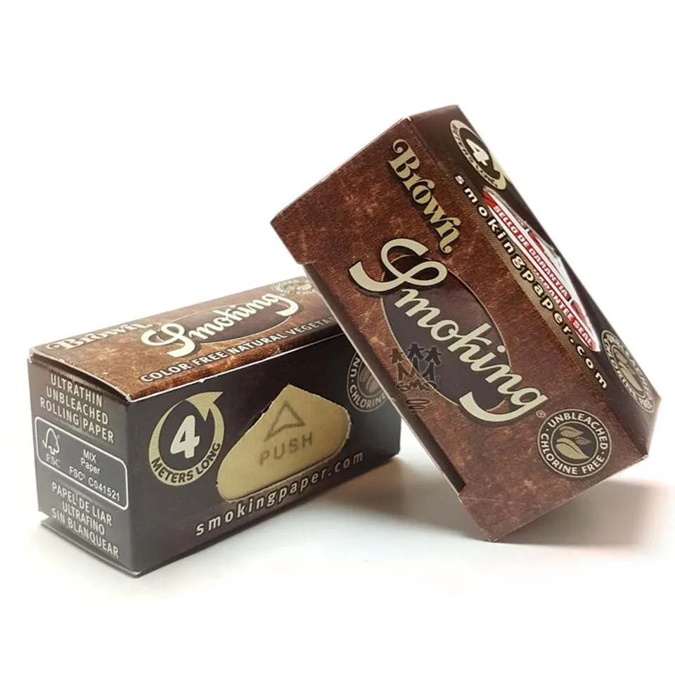 Smoking Brown rouleau papier à rouler 4 m non blanchi