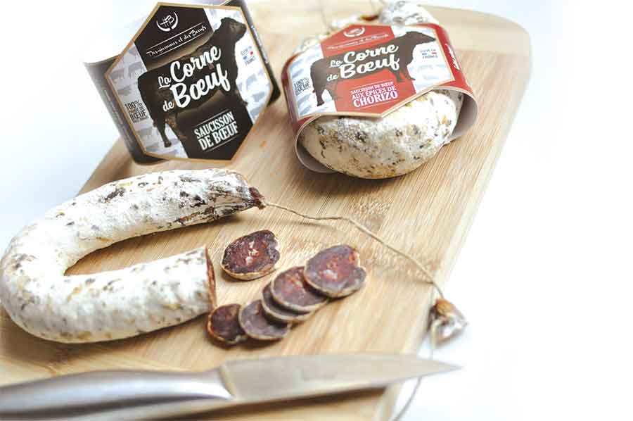 Des Hommes et des Bœufs Corne de boeuf Angus saucisson 3 saveurs lot 3
