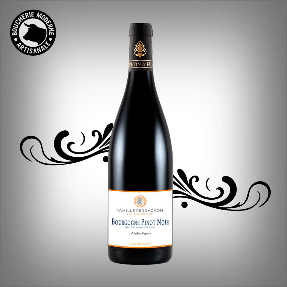 Boucherie Moderne VIN Bourgogne Pinot Noir Perrachon vin 75cl