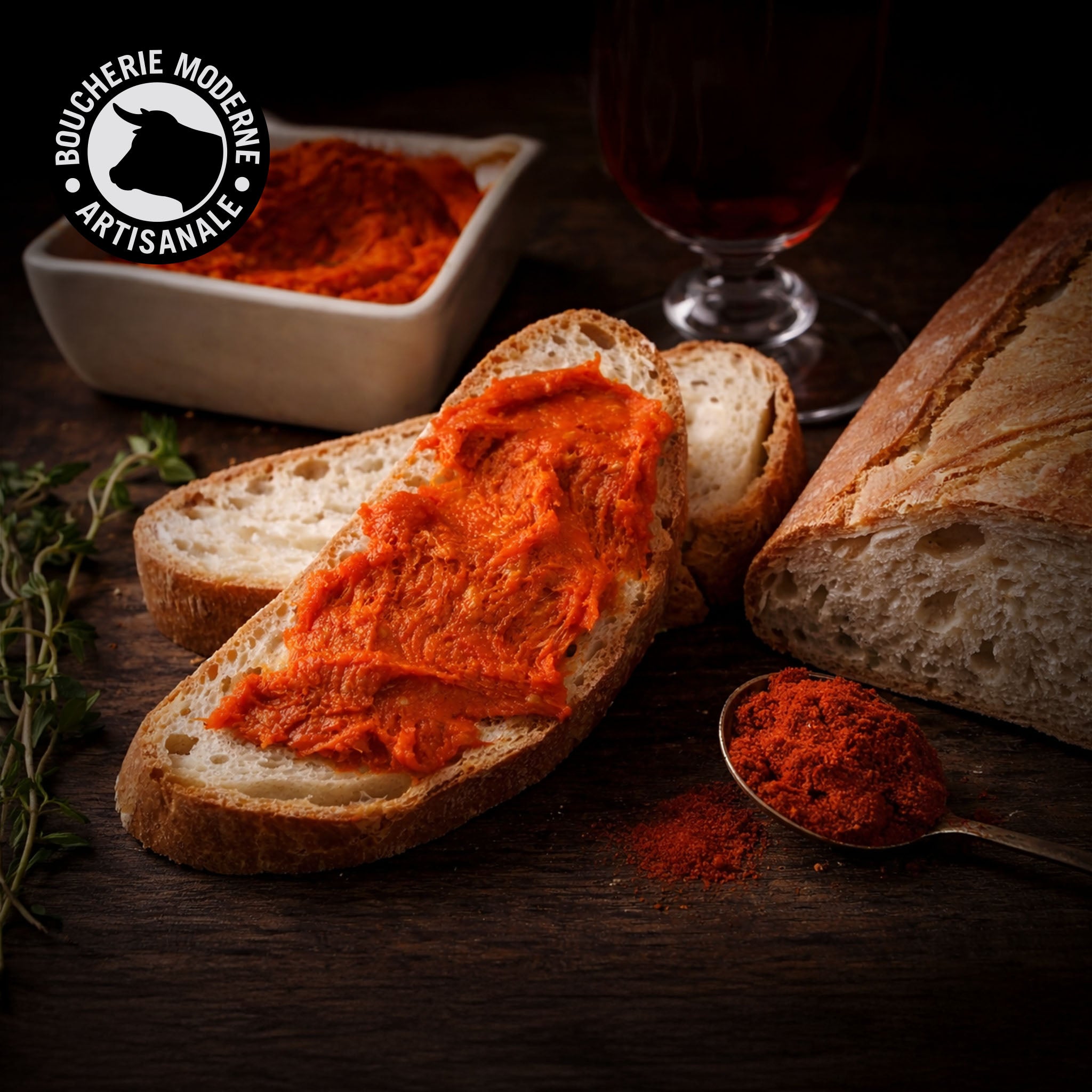Boucherie Moderne Charcut’ Soubressade Ibérique charcuterie 160g paprika