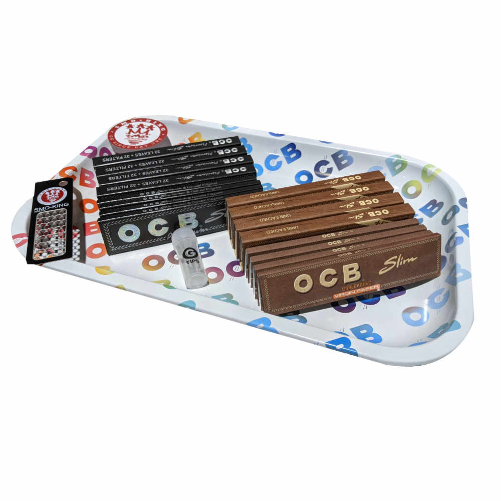 OCB x SMO White plateau à rouler medium coffret cadeau