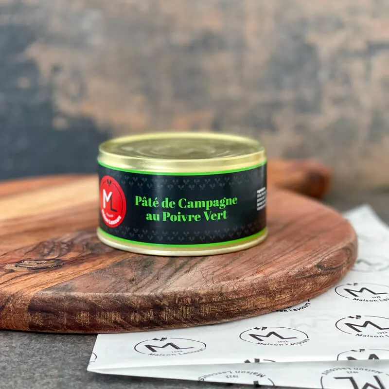 Maison Lascours Saucisses et Charcuteries Pâté de Campagne au Poivre Vert 180g