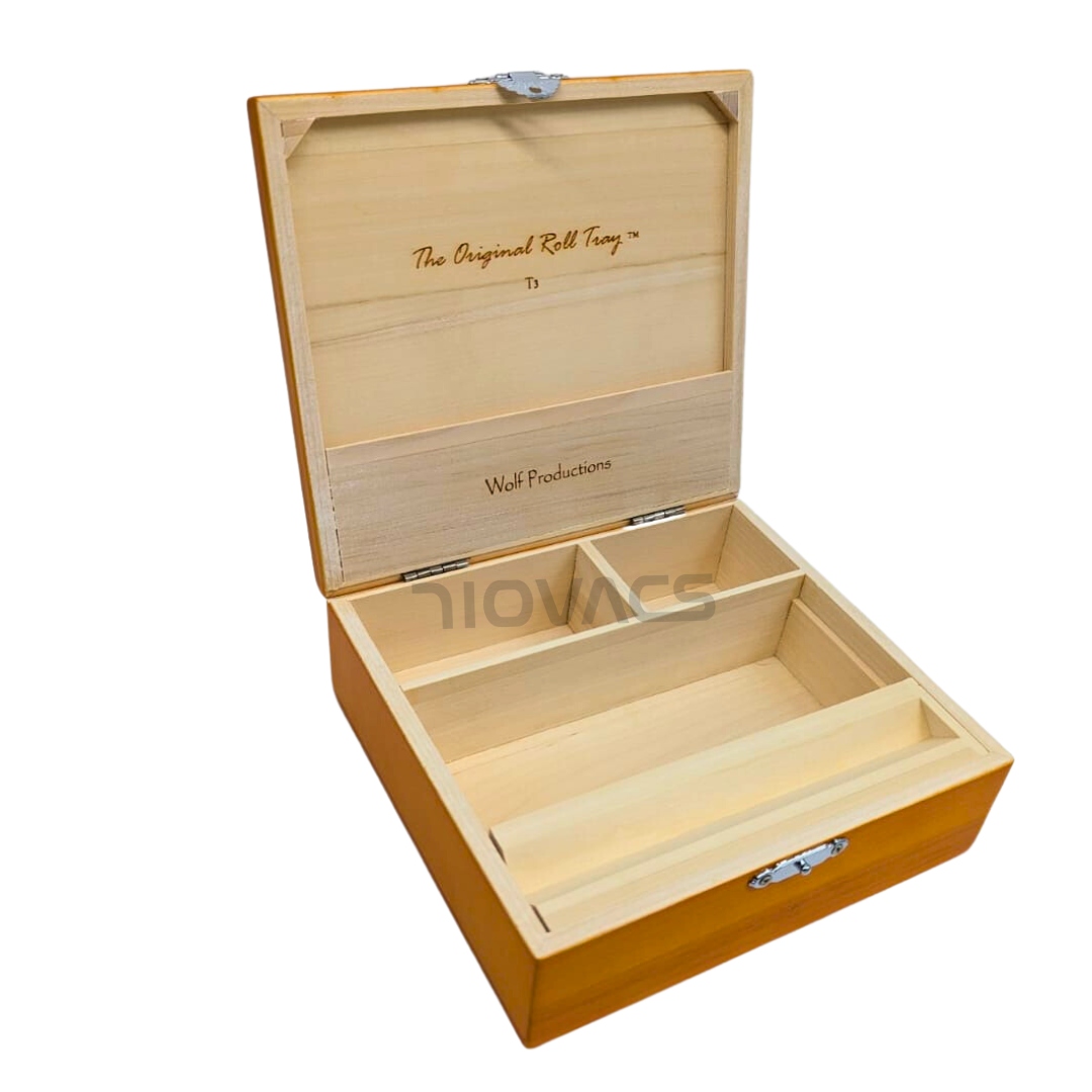 Smo King Rolling Trays boite à rouler bois Deluxe T2
