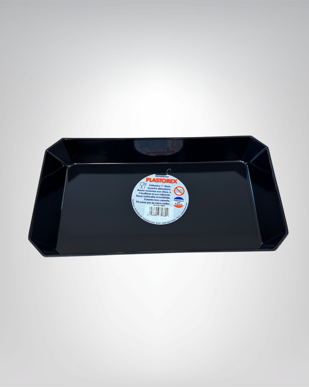 Saintonge Distribution Emballages Plat rosbif mélaminé noir vitrine