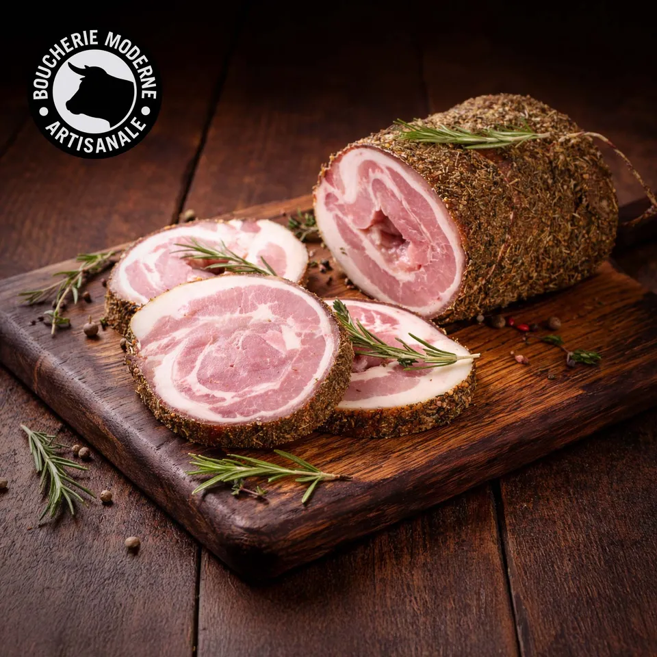 Boucherie Moderne Pancetta charcuterie poitrine porc 100g