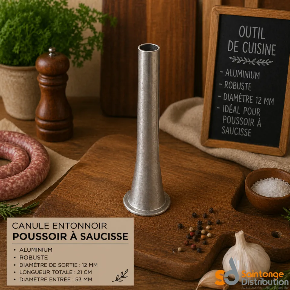 Saintonge Consommables Canule aluminium poussoir saucisse 12mm