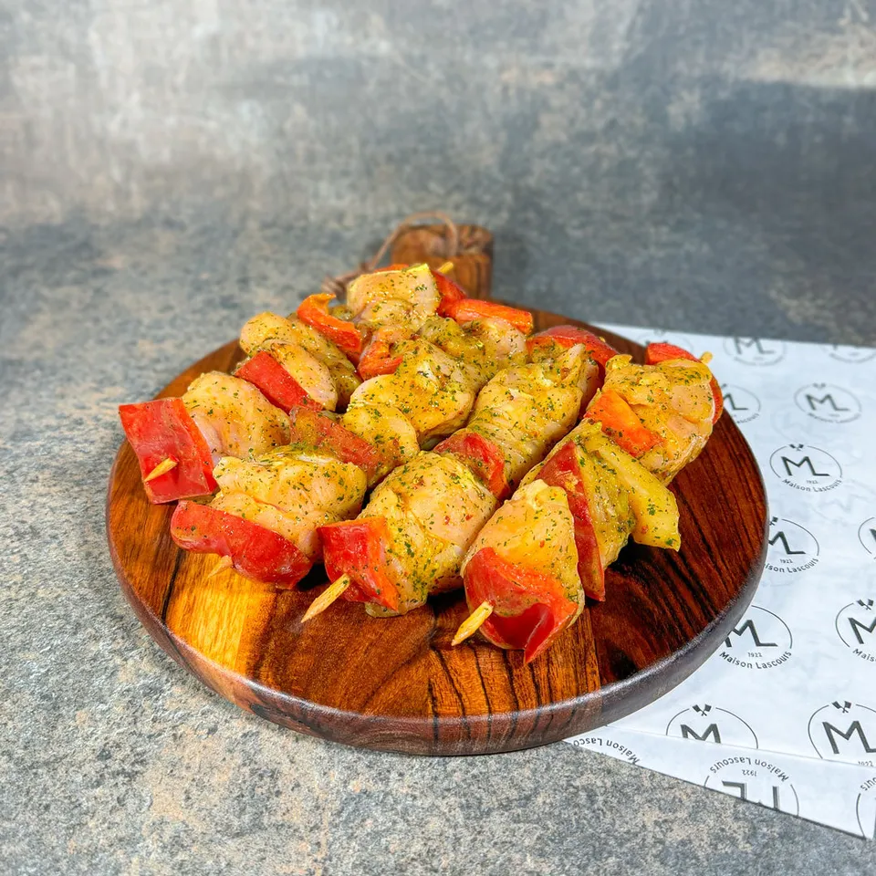 Maison Lascours Brochette Volaille Curry Gingembre 4x170g