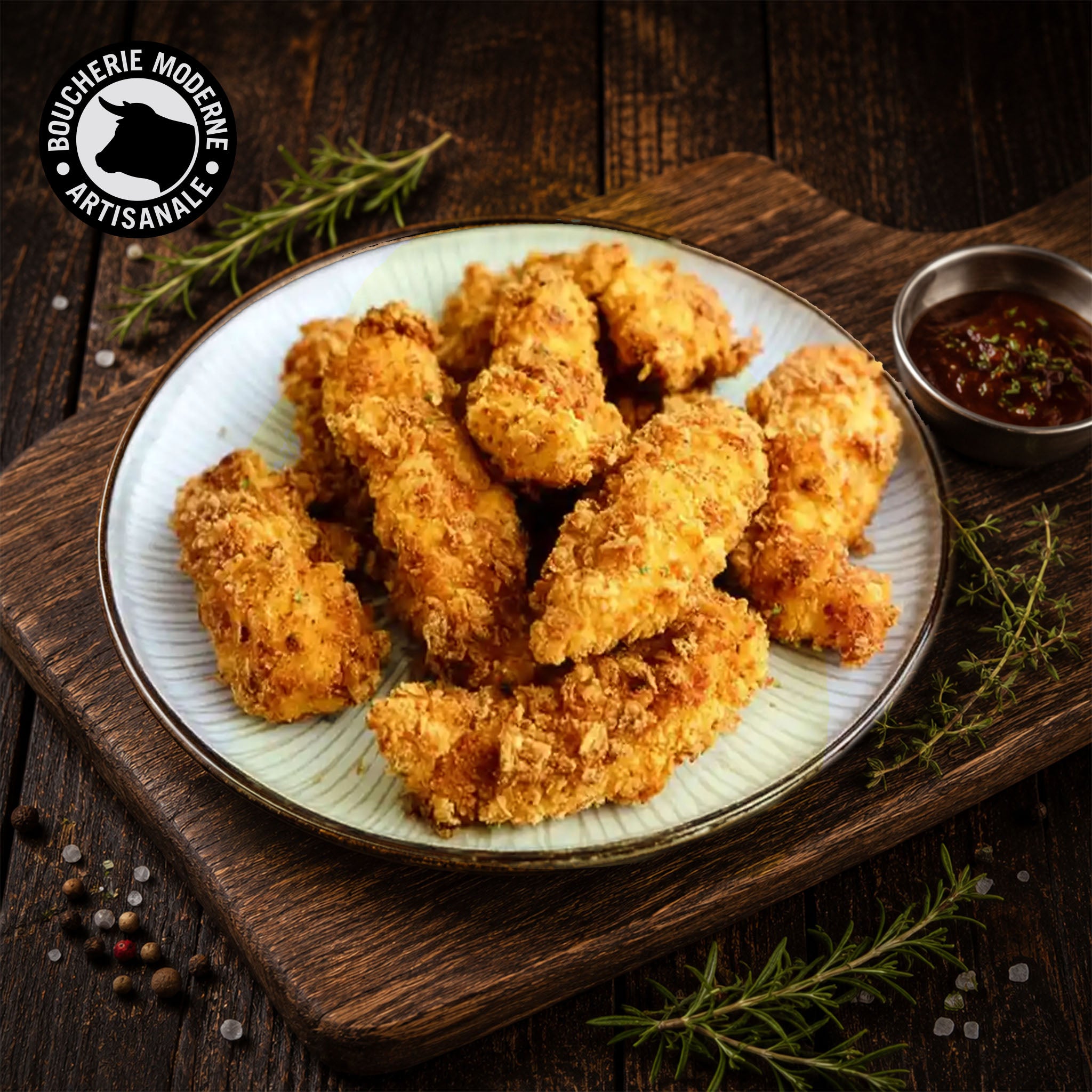 Boucherie Moderne VOLAILLE Tenders poulet 50g marinés panés