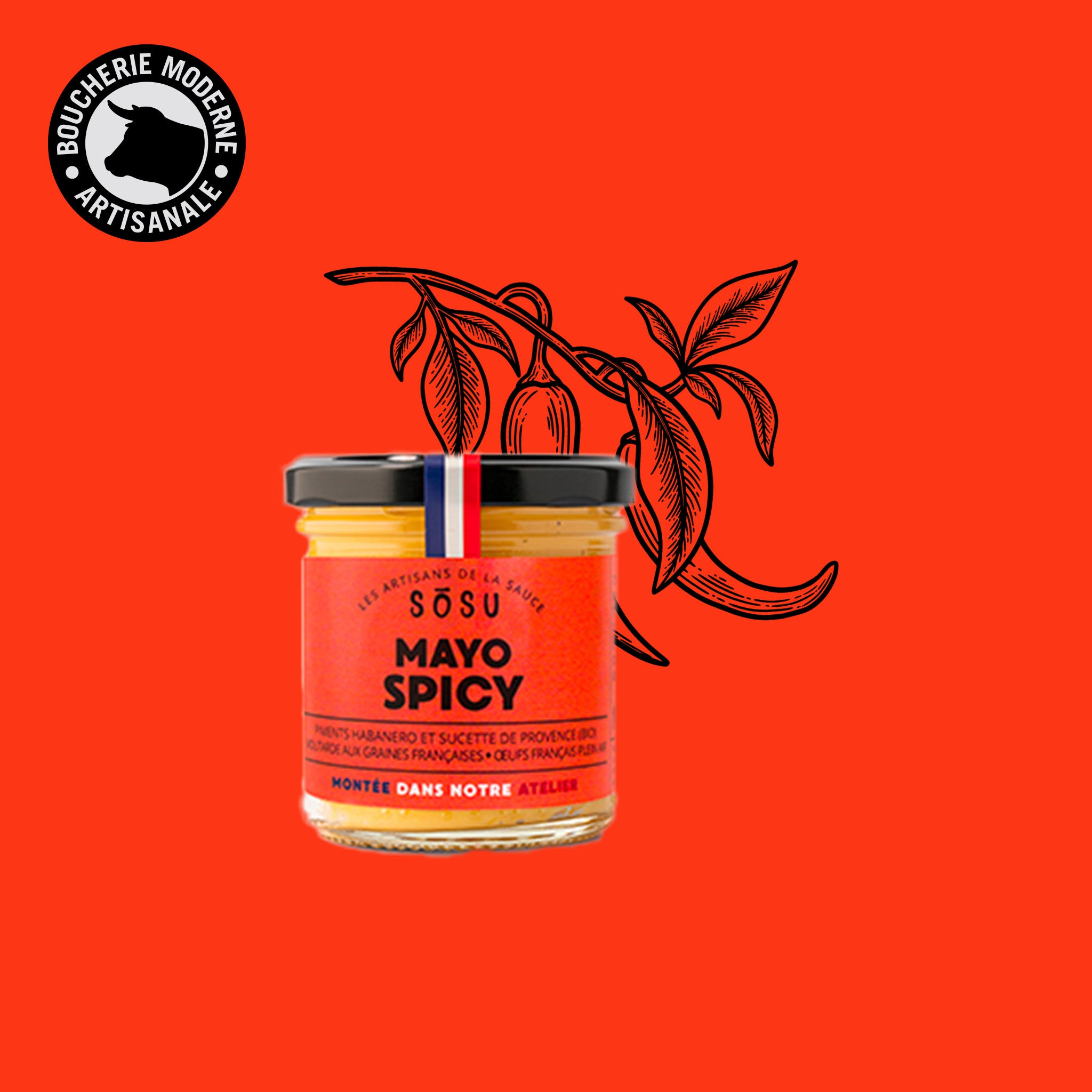 Boucherie Moderne Épicerie Sosù Mayo Spicy Sauce 165g Piment
