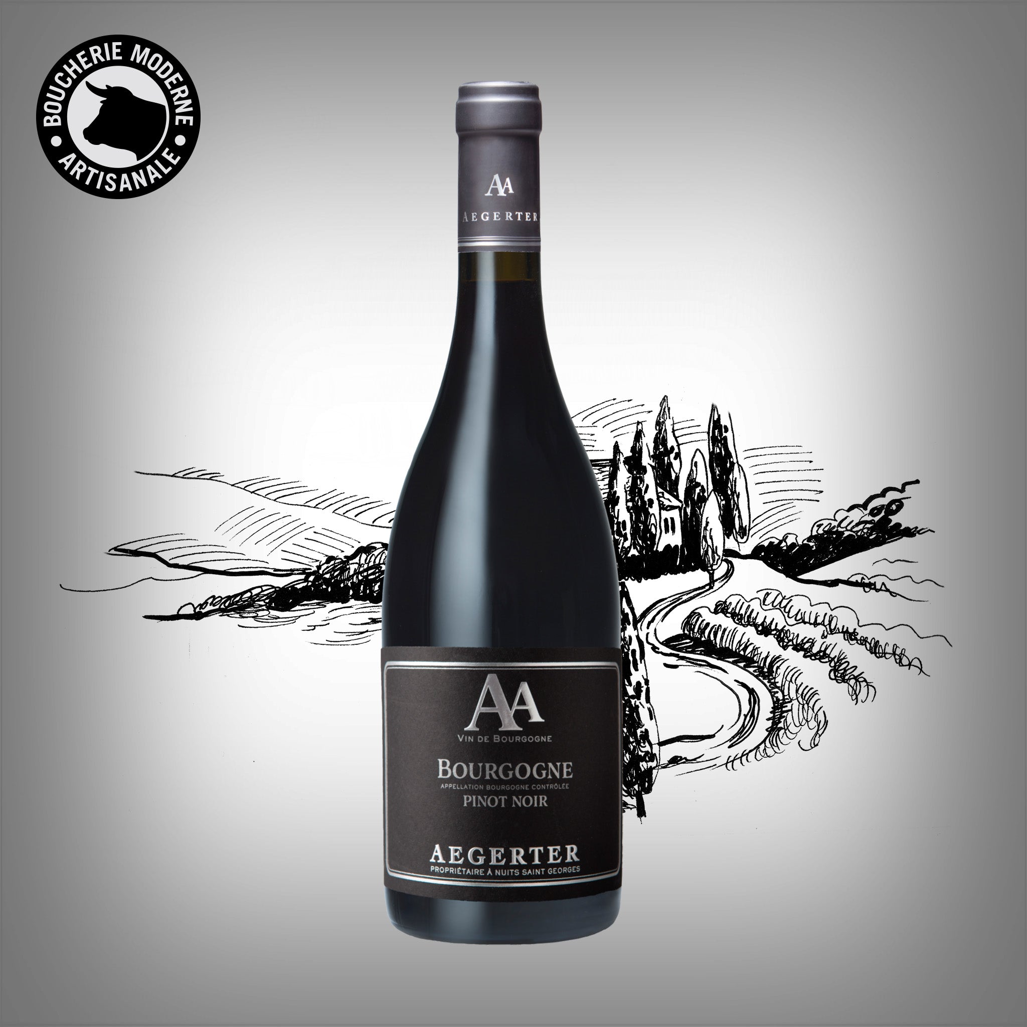 Boucherie Moderne Pinot Noir Aegerter vin rouge 75cl Bourgogne