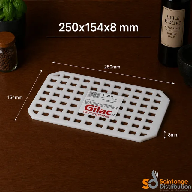 Saintonge Matériel grille Gilac blanche 250x154 mm bac