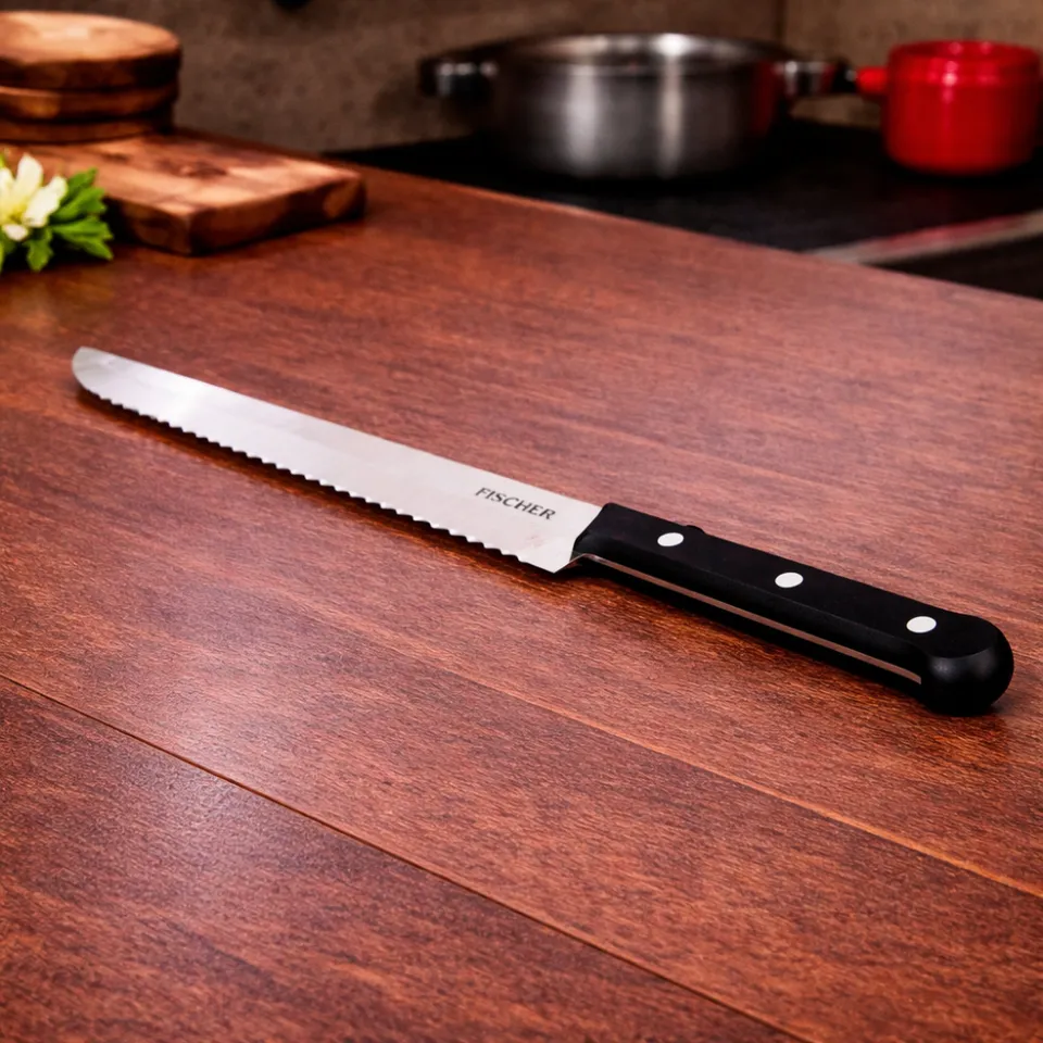 Fischer Bargoin Couteau à pain 23 cm inox 25 dents
