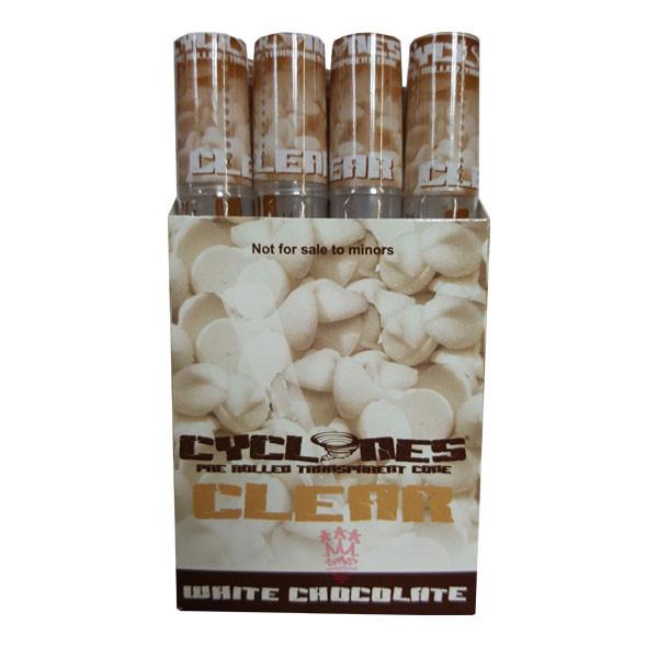 Cyclones Clear cônes transparents chocolat blanc 110mm x1