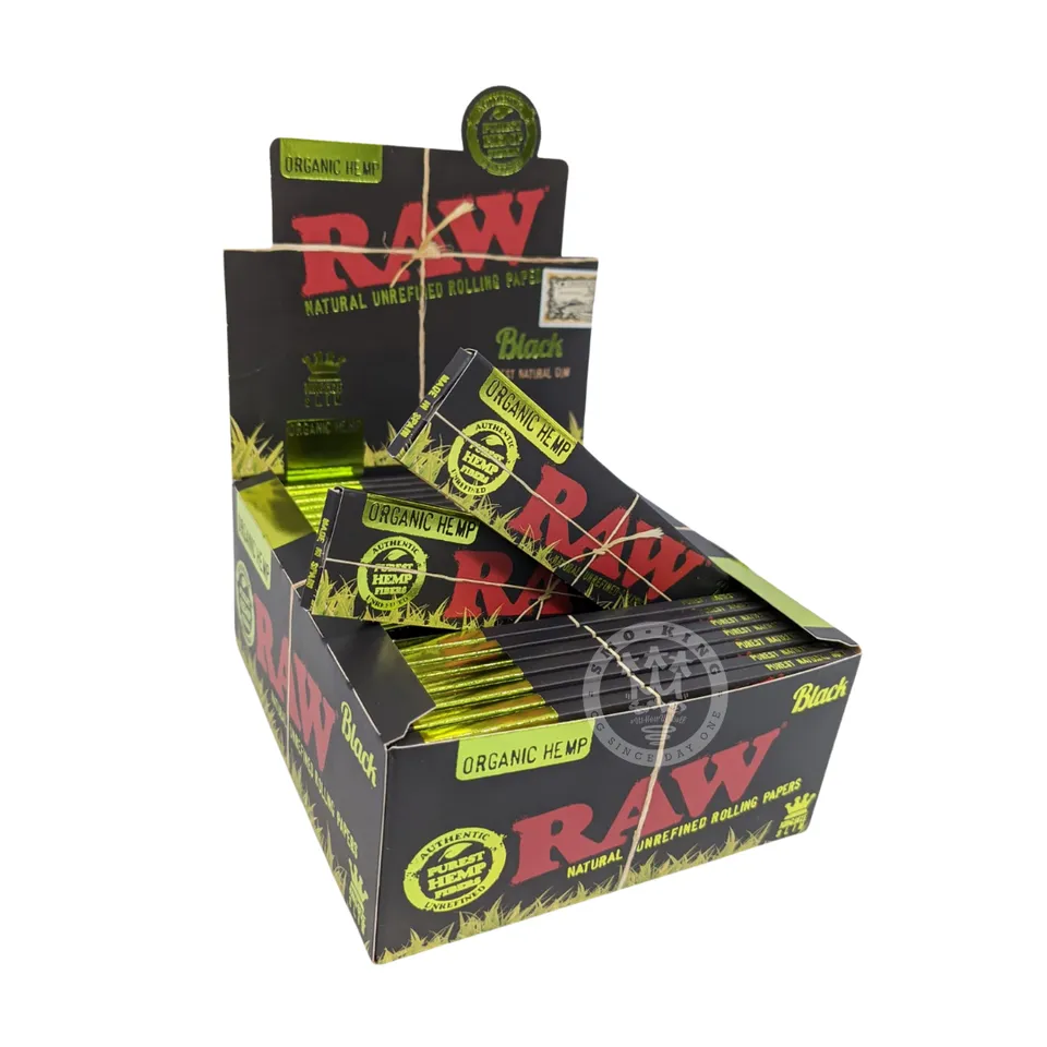 RAW Black feuilles à rouler chanvre king size slim bio