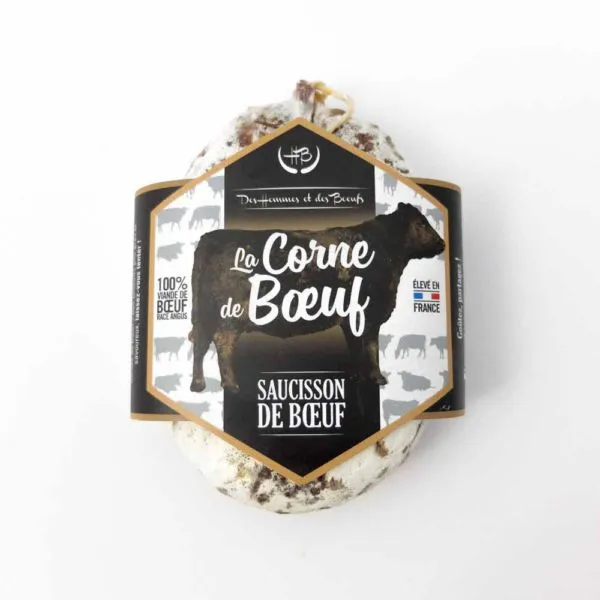 Des Hommes et des Bœufs Corne saucisson sec nature 180 g 100% bœuf