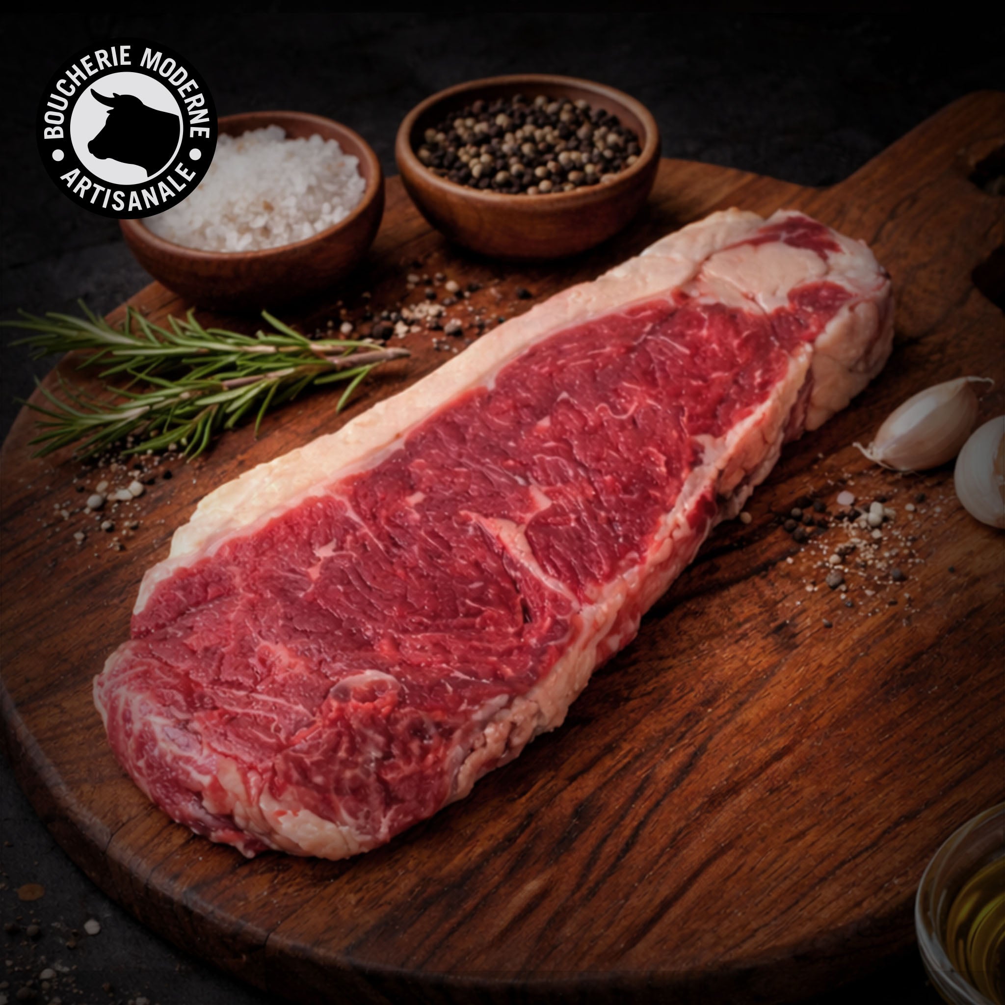 Boucherie Moderne Bœuf Faux-filet Simmental Maturé 500 g grill