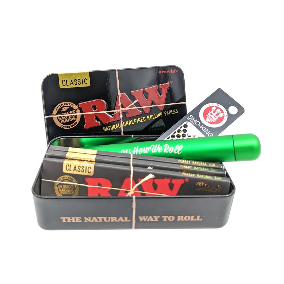 Smo King RAW Black coffret feuilles à rouler king size slim extra fines