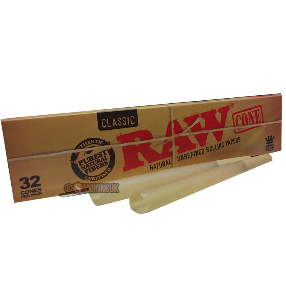 RAW Classic cônes pré-roulés 32 pièces king size