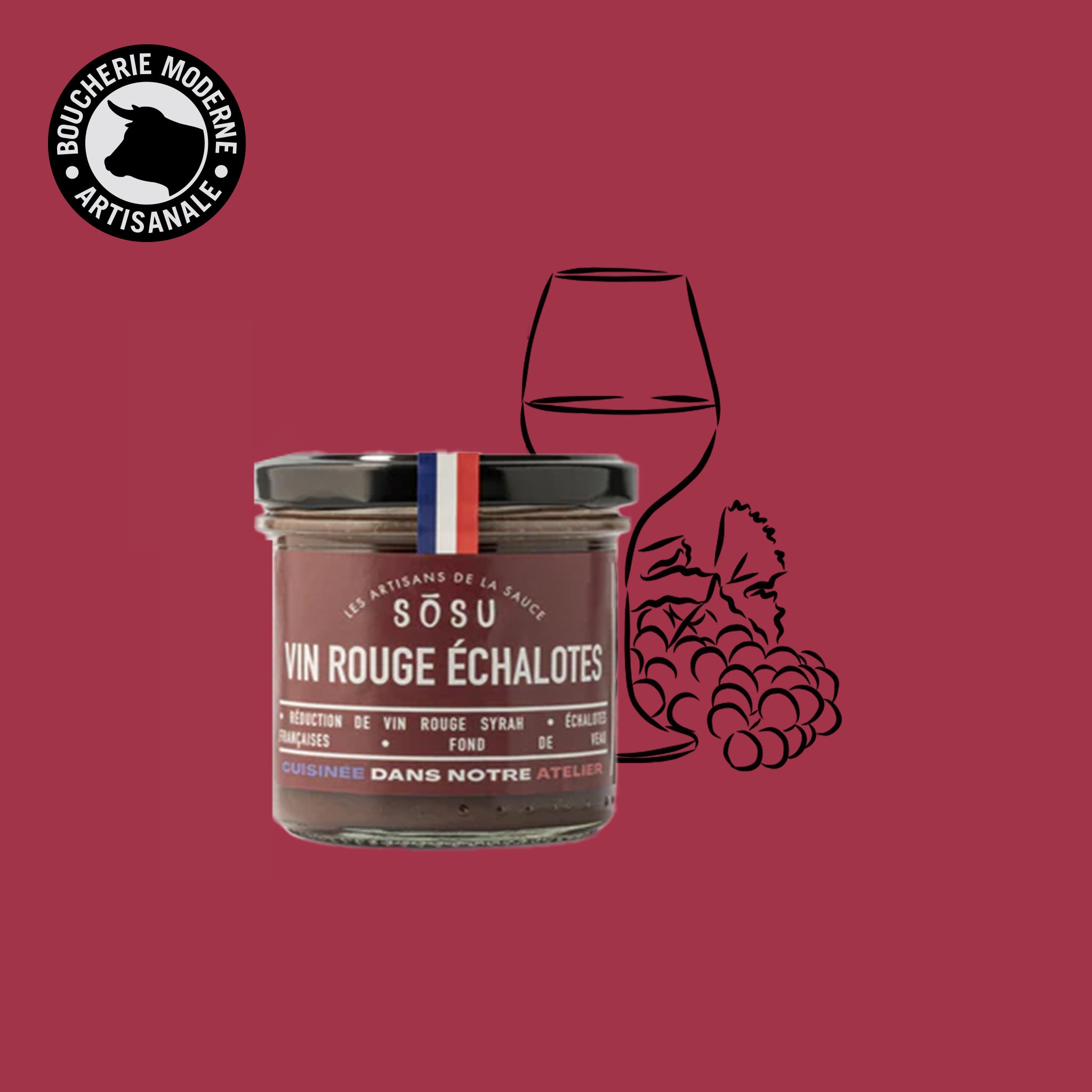 Boucherie Moderne Sosù vin rouge échalotes 165 g