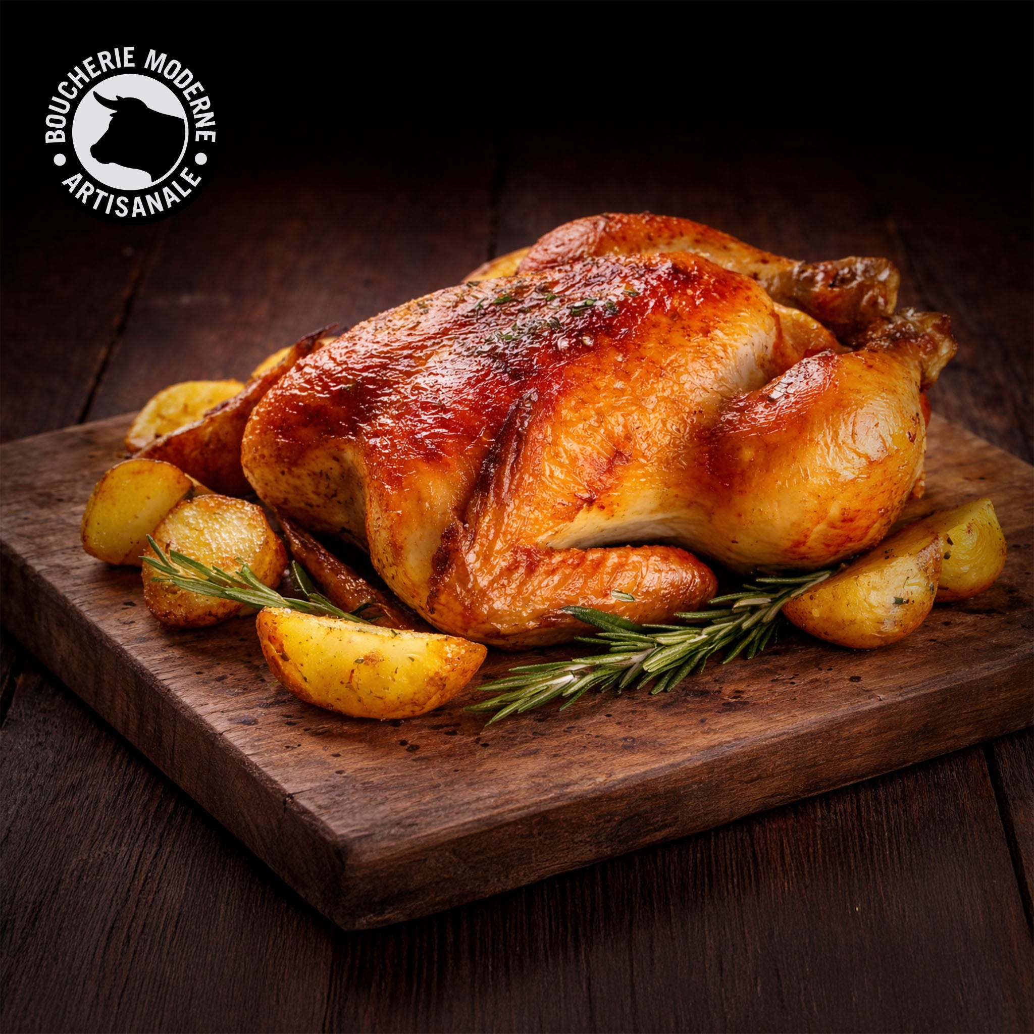 Boucherie Moderne RÔTISSERIE Poulet rôti label pommes 1,9kg