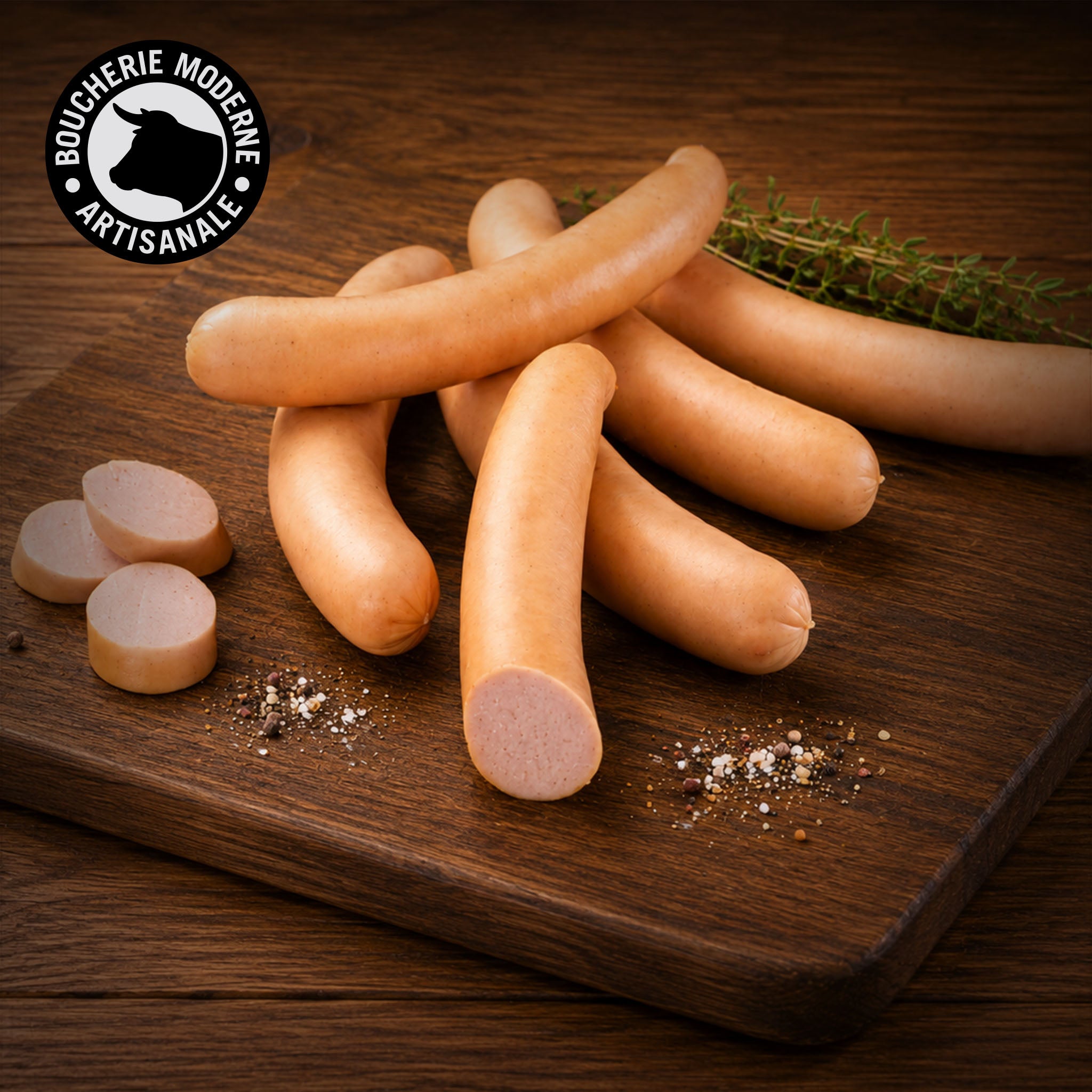 Boucherie Moderne CHARCUT’ Saucisse de Francfort 70g fumée