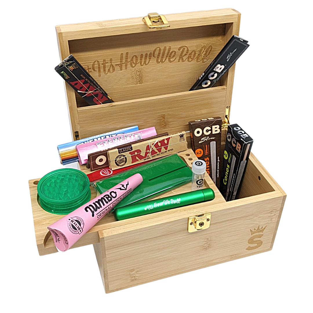 SMO T4X boîte à rouler bois verrouillable 23cm coffret cadeau