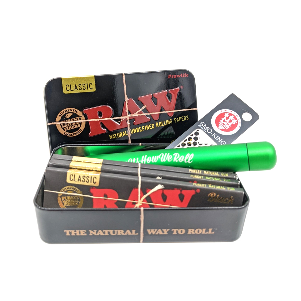 Smo King RAW Black coffret feuilles à rouler king size slim extra fines