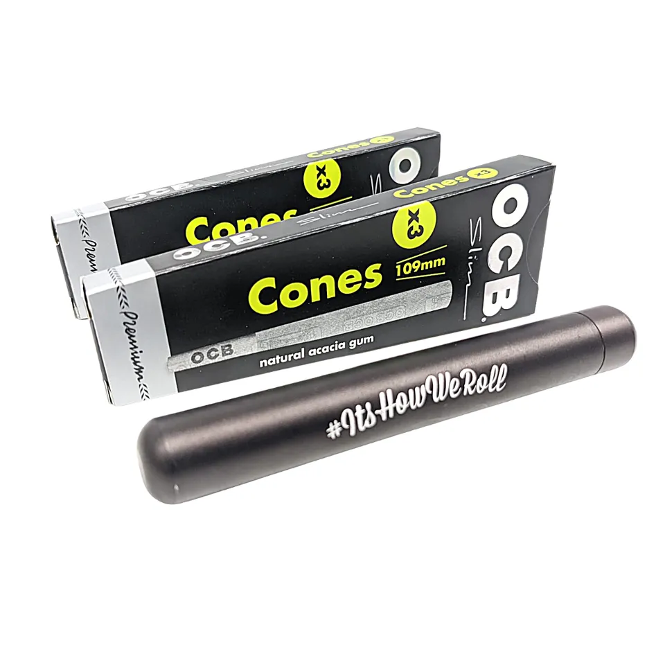 SMO tube alu noir + 6 cônes OCB Black King Size